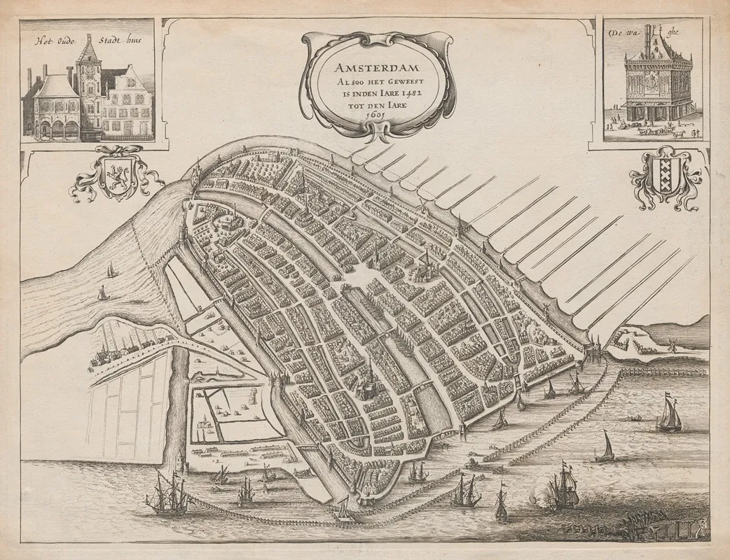 Amsterdam Al Soo Het Geweest Is In Den Iare 1482 Tot Den Iare 1601 Wall Art by Hendrik van Waesberge - High-Resolution Digital Print