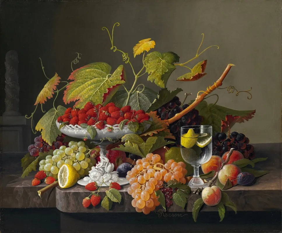 An Abundance Of Fruit Wall Art by Severin Roesen - High-Resolution Digital Print