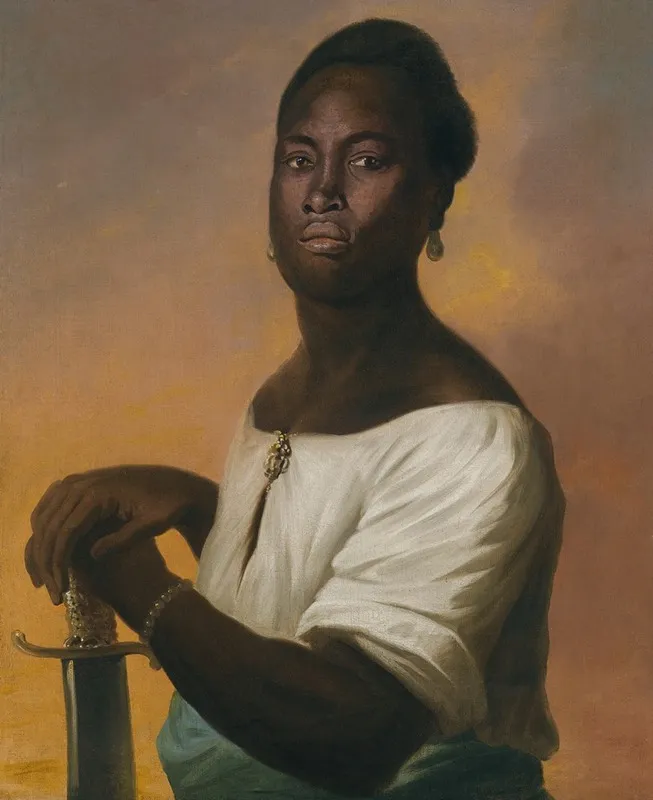 An African With A Sword Wall Art by Flemish School - High-Resolution Digital Print