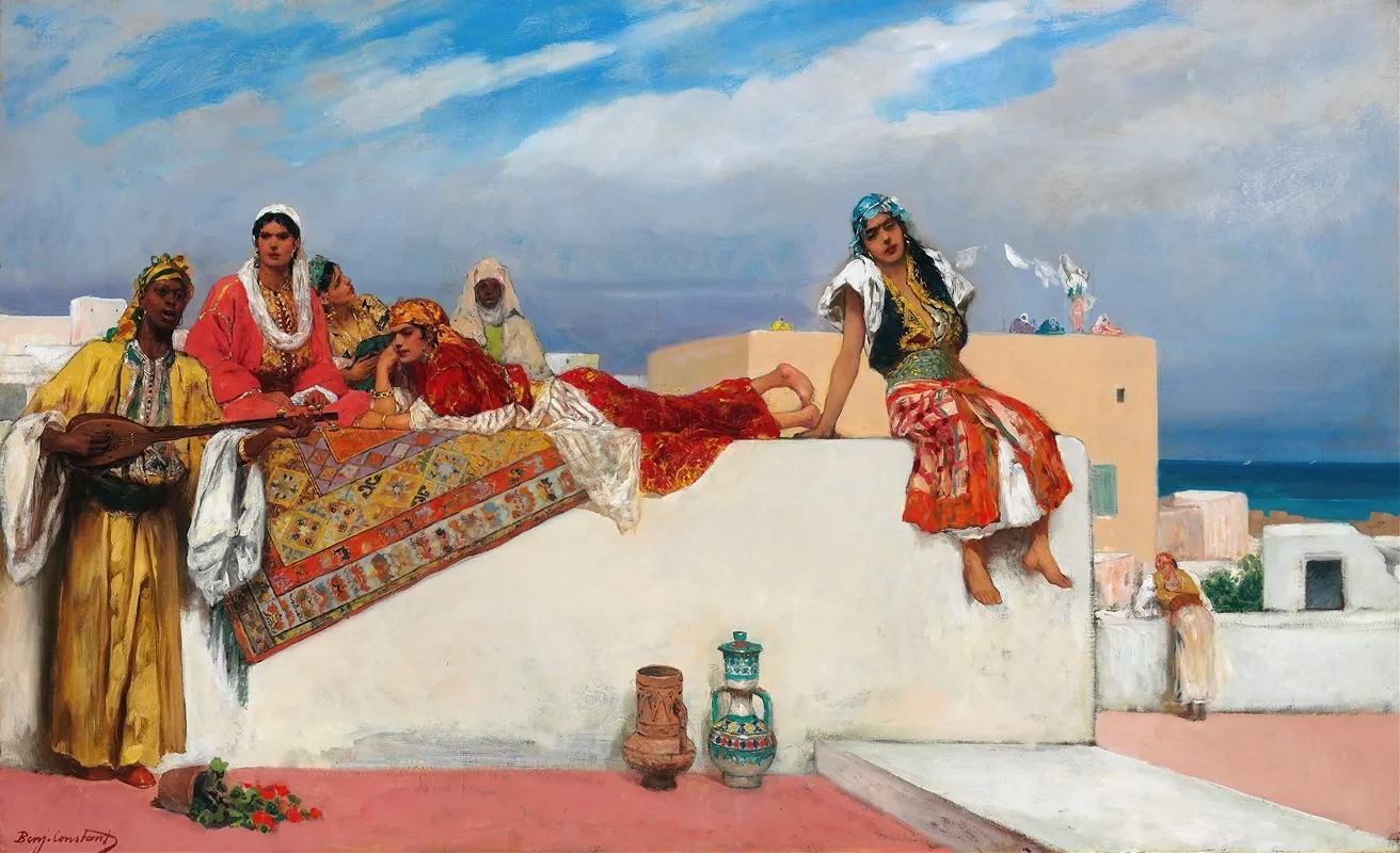 An Afternoon Idyll Wall Art by Jean-Joseph-Benjamin Constant - High-Resolution Digital Print
