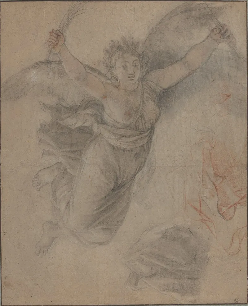 An Allegorical Female Figure Wall Art by Follower of Charles Le Brun - High-Resolution Digital Print