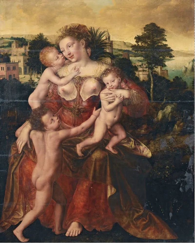 An Allegory Of Charity Wall Art by Jan Massys - High-Resolution Digital Print