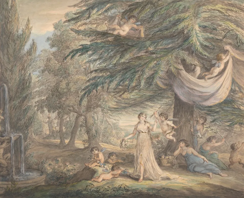 An Allegory Of Love 3 Wall Art by Lady Diana Beauclerk - High-Resolution Digital Print