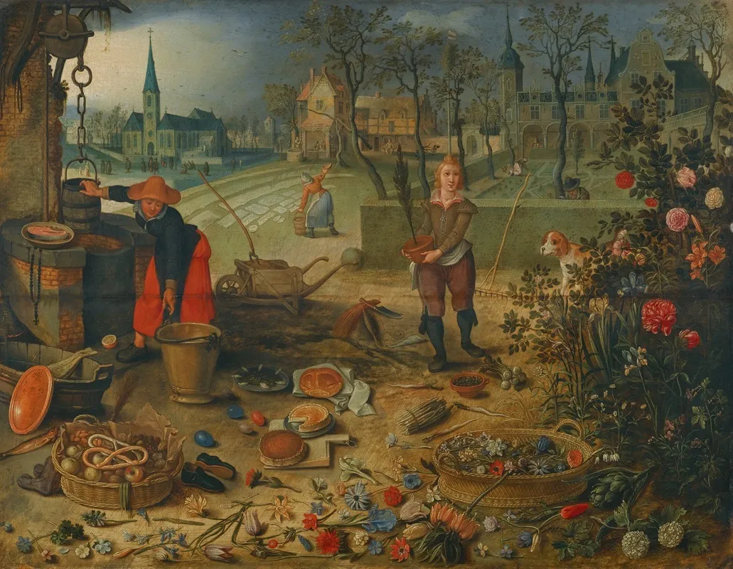 An Allegory Of Spring 2 Wall Art by Sebastian Vrancx - High-Resolution Digital Print