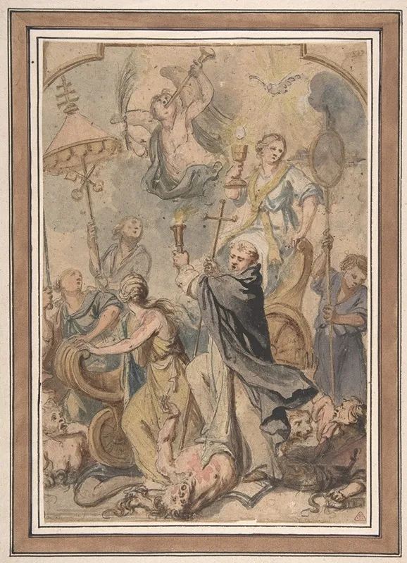 An Allegory Of The Triumph Over Heresy With St Domenic To The Fore
