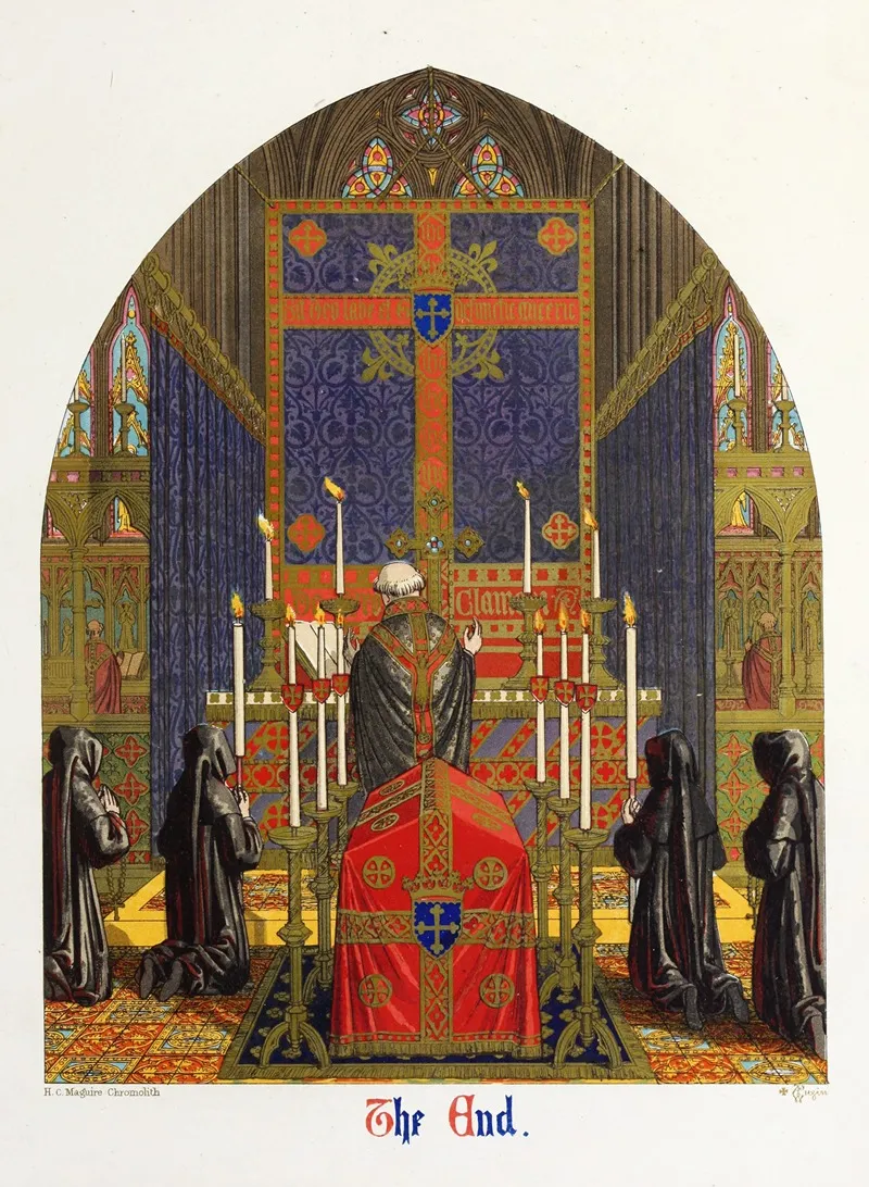 An Altar Hung For A Funeral Mass Wall Art by Augustus Pugin - High-Resolution Digital Print
