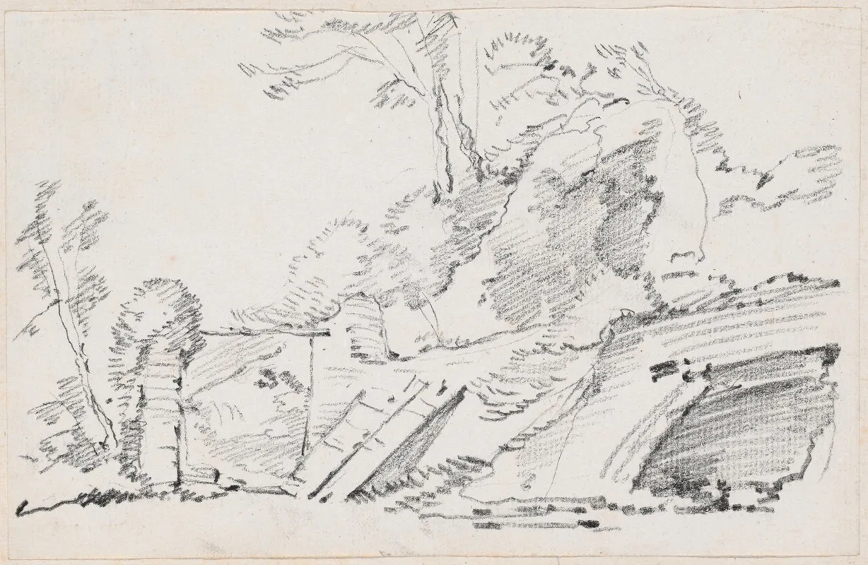 An Ancient Wall With A Ruined Gate