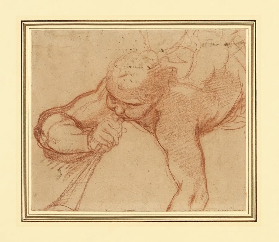 An Angel Blowing A Trumpet Wall Art by Mattia Preti - High-Resolution Digital Print
