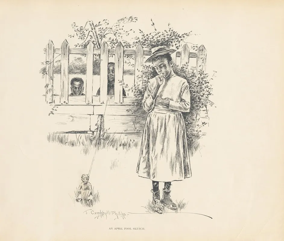 An April Fool Sketch Wall Art by J. Campbel Phillips - High-Resolution Digital Print