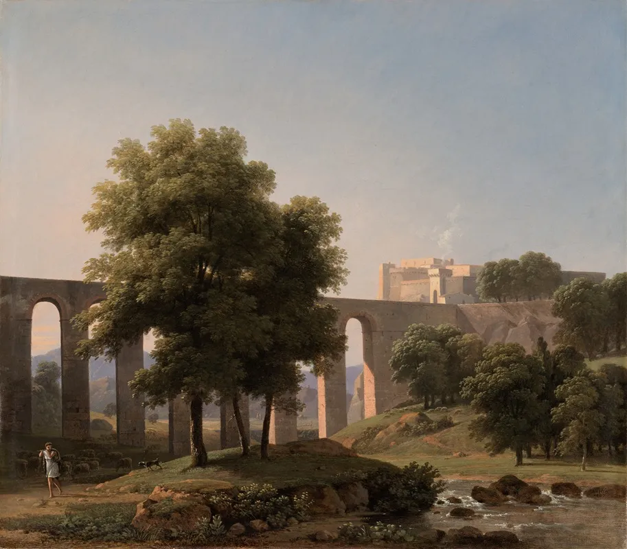 An Aqueduct Near A Fortress