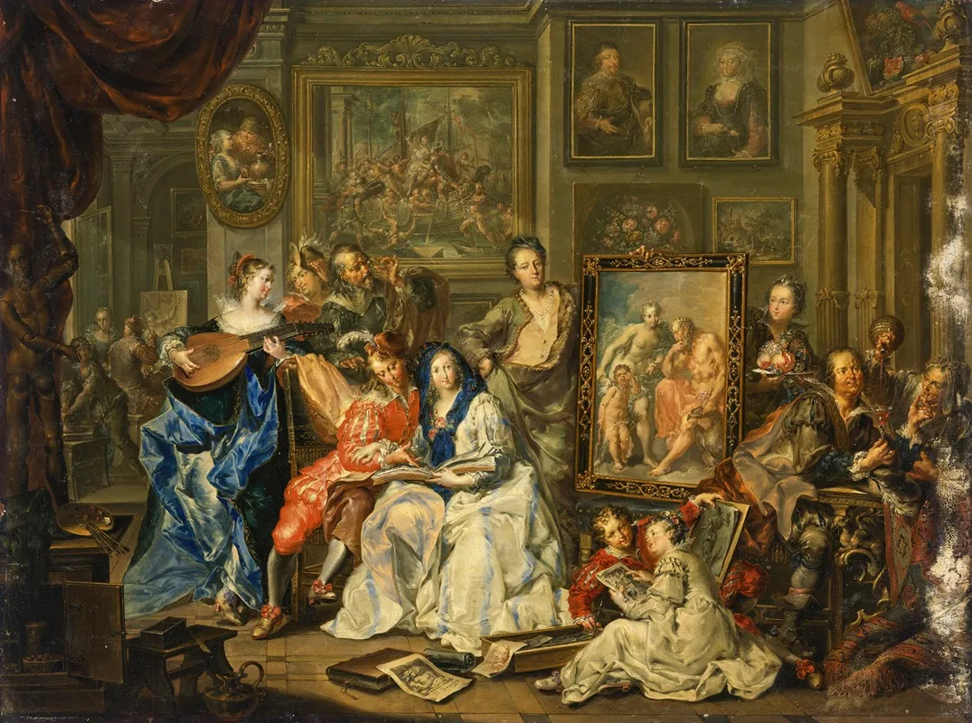 An Artists Studio 2 Wall Art by Johann Georg Platzer - High-Resolution Digital Print