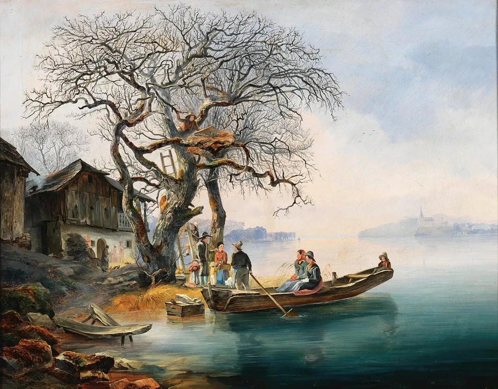 An Autumn Morning On Lake Worthersee Wall Art by Johann Werner - High-Resolution Digital Print