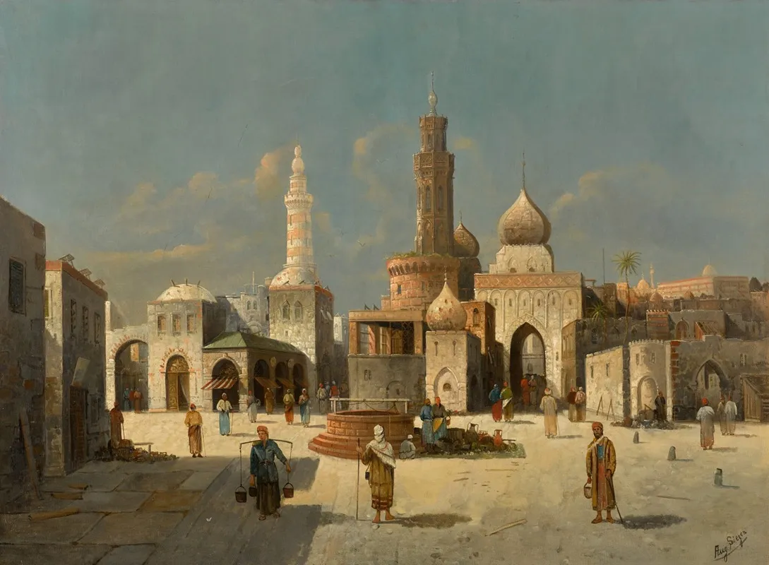An Eastern City Wall Art by August Von Siegen - High-Resolution Digital Print