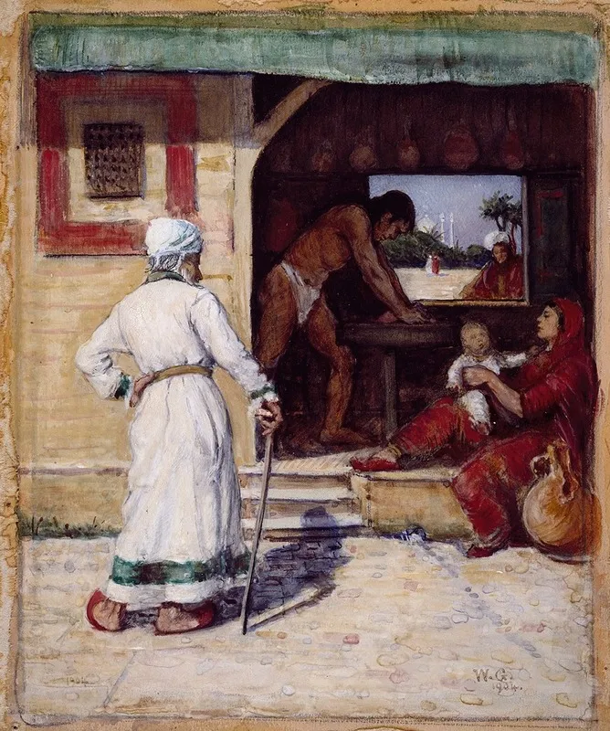 An Eastern Scene Wall Art by William Crampton Gore - High-Resolution Digital Print