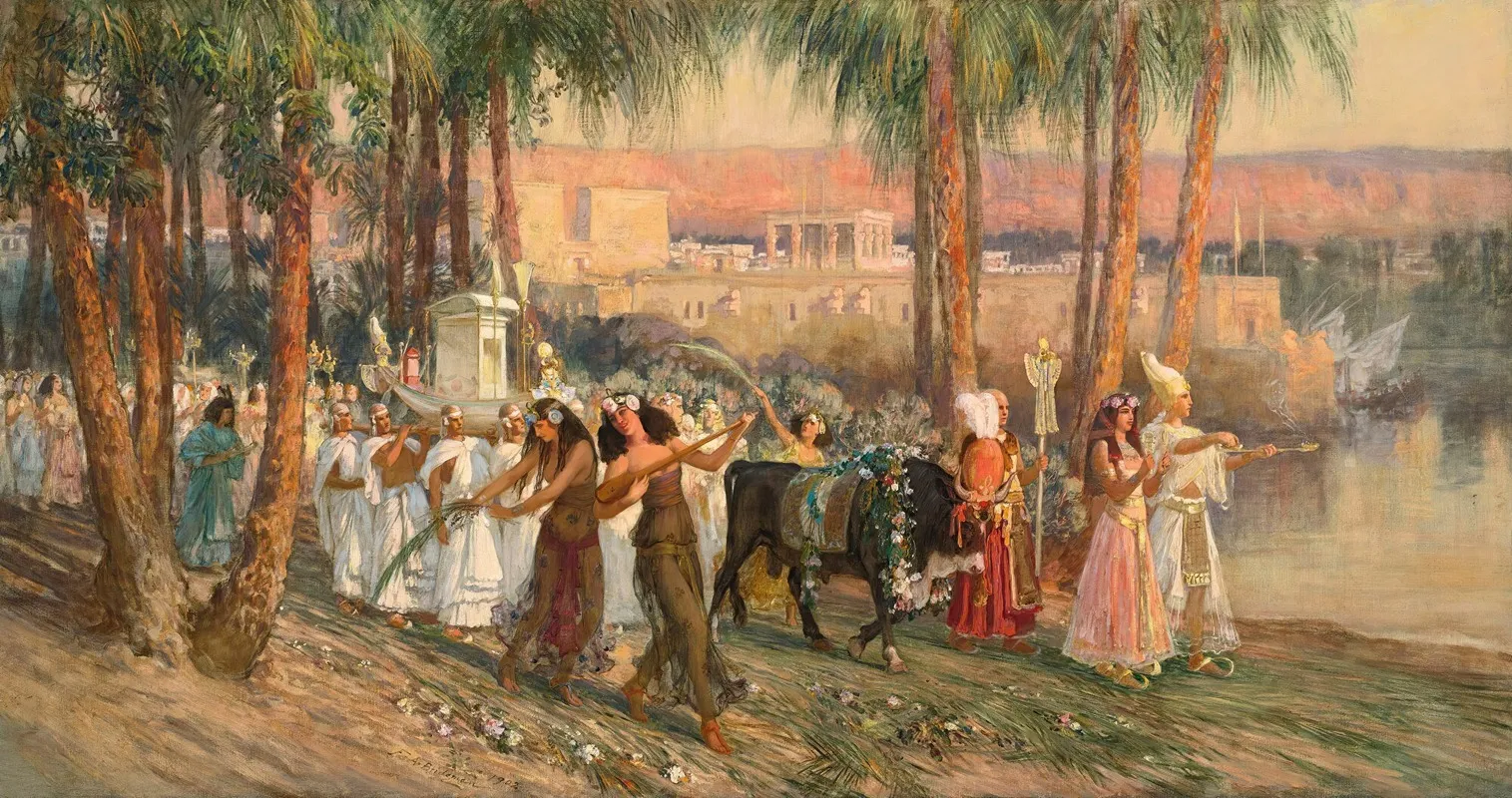 An Egyptian Procession 2 Wall Art by Frederick Arthur Bridgman - High-Resolution Digital Print