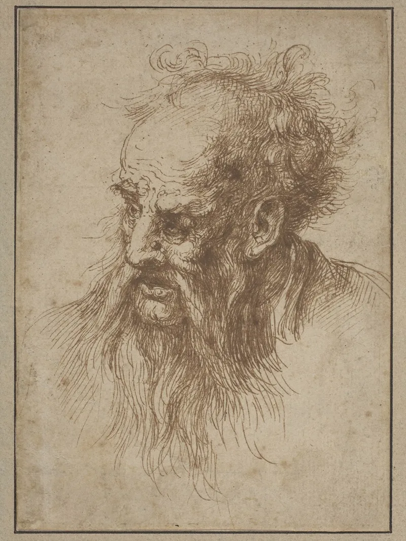 An Elderly Man With A Flowing Beard