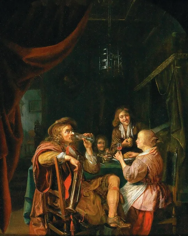 An Elegant Company In An Interior Wall Art by Domenicus van Tol - High-Resolution Digital Print