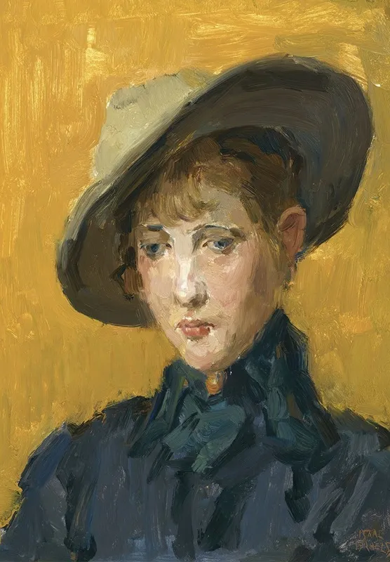 An Elegant Girl In A Hat Wall Art by Isaac Israëls - Canvas Print