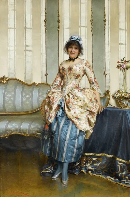 An Elegant Maid Wall Art by Frédéric Soulacroix - High-Resolution Digital Print