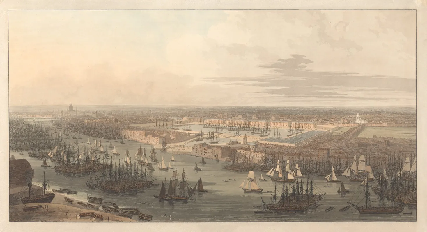 An Elevated View Of The New Dock In Wapping