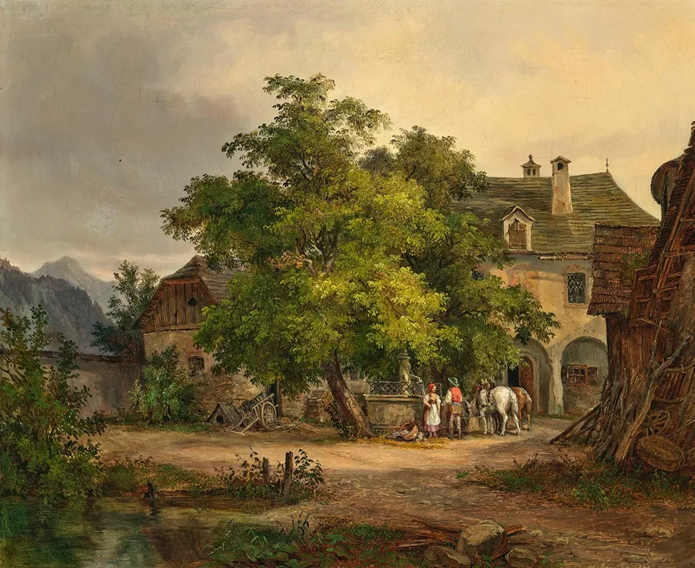 An Encounter By The Fountain