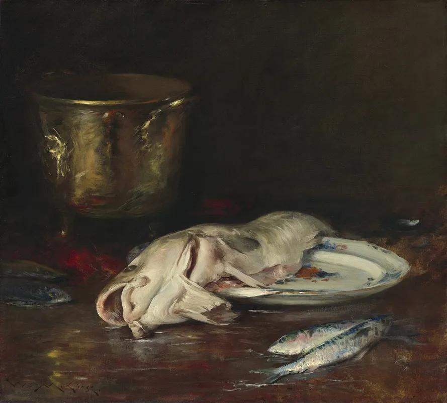 An English Cod Wall Art by William Merritt Chase - High-Resolution Digital Print