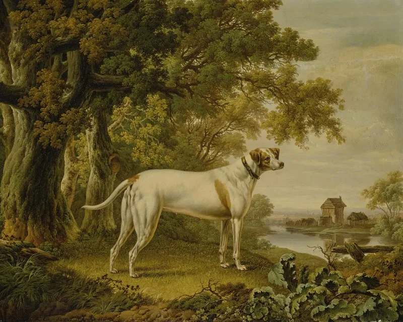 An English Pointer In A Landscape Wall Art by Charles Towne - High-Resolution Digital Print