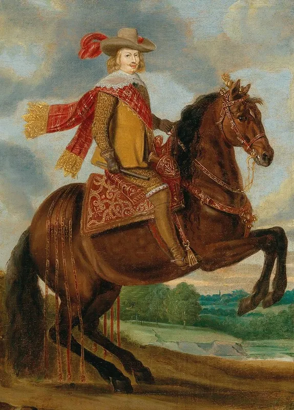 An Equestrian Portrait Of Cardinal Infant Ferdinand Of Austria 1610 1641 Wall Art by Circle of Caspar de Crayer - High-Resolution Digital Print