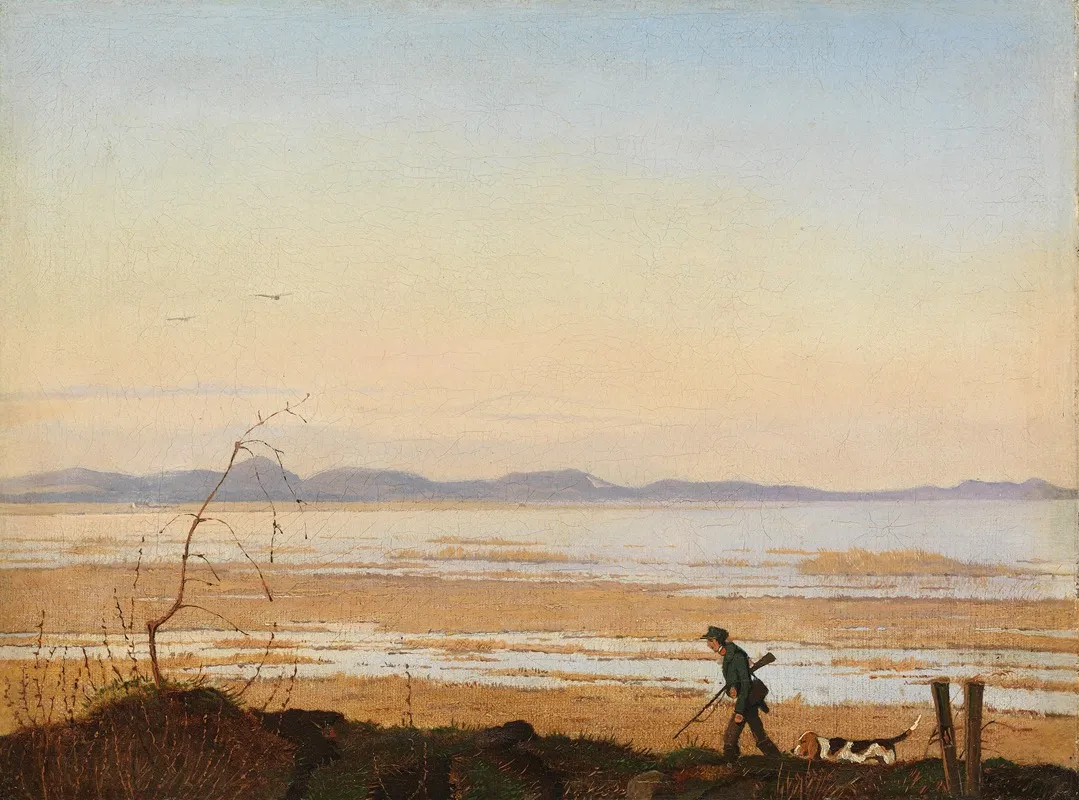 An Evening Beside Lake Arreso Wall Art by Johan Thomas Lundbye - High-Resolution Digital Print