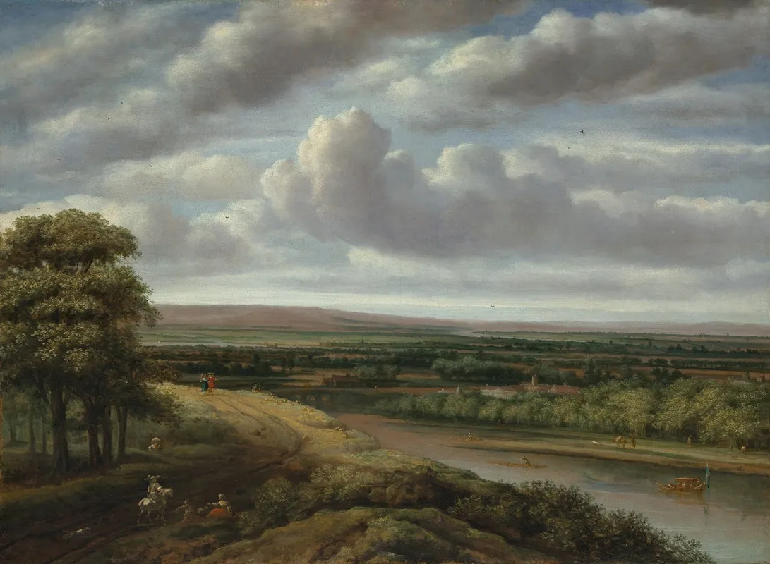 An Extensive Wooded Landscape Wall Art by Philips Koninck - High-Resolution Digital Print