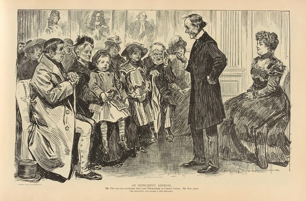 An Impromptu Address Wall Art by Charles Dana Gibson - High-Resolution Digital Print