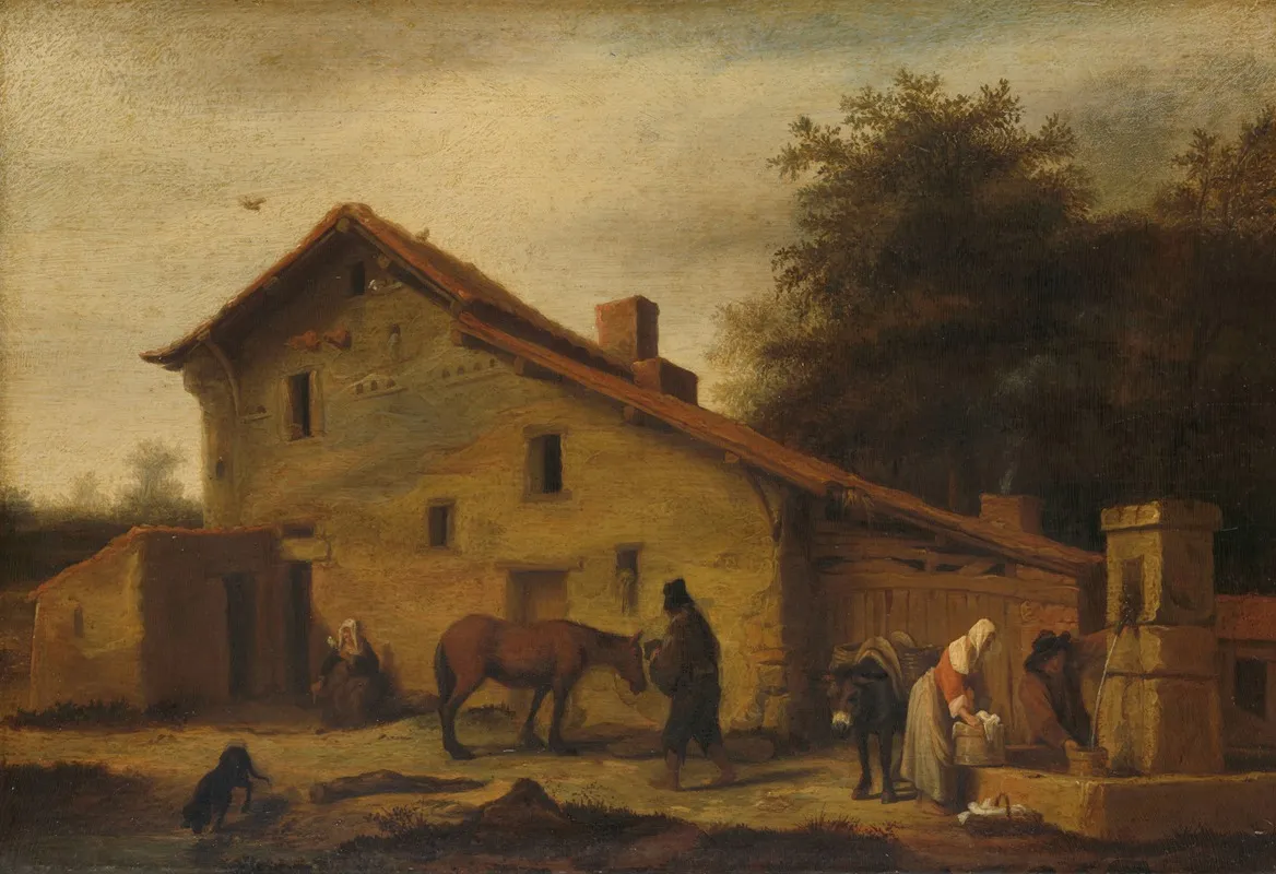 An Inn In The Neighborhood Of Nantes Wall Art by Lambert Doomer - High-Resolution Digital Print