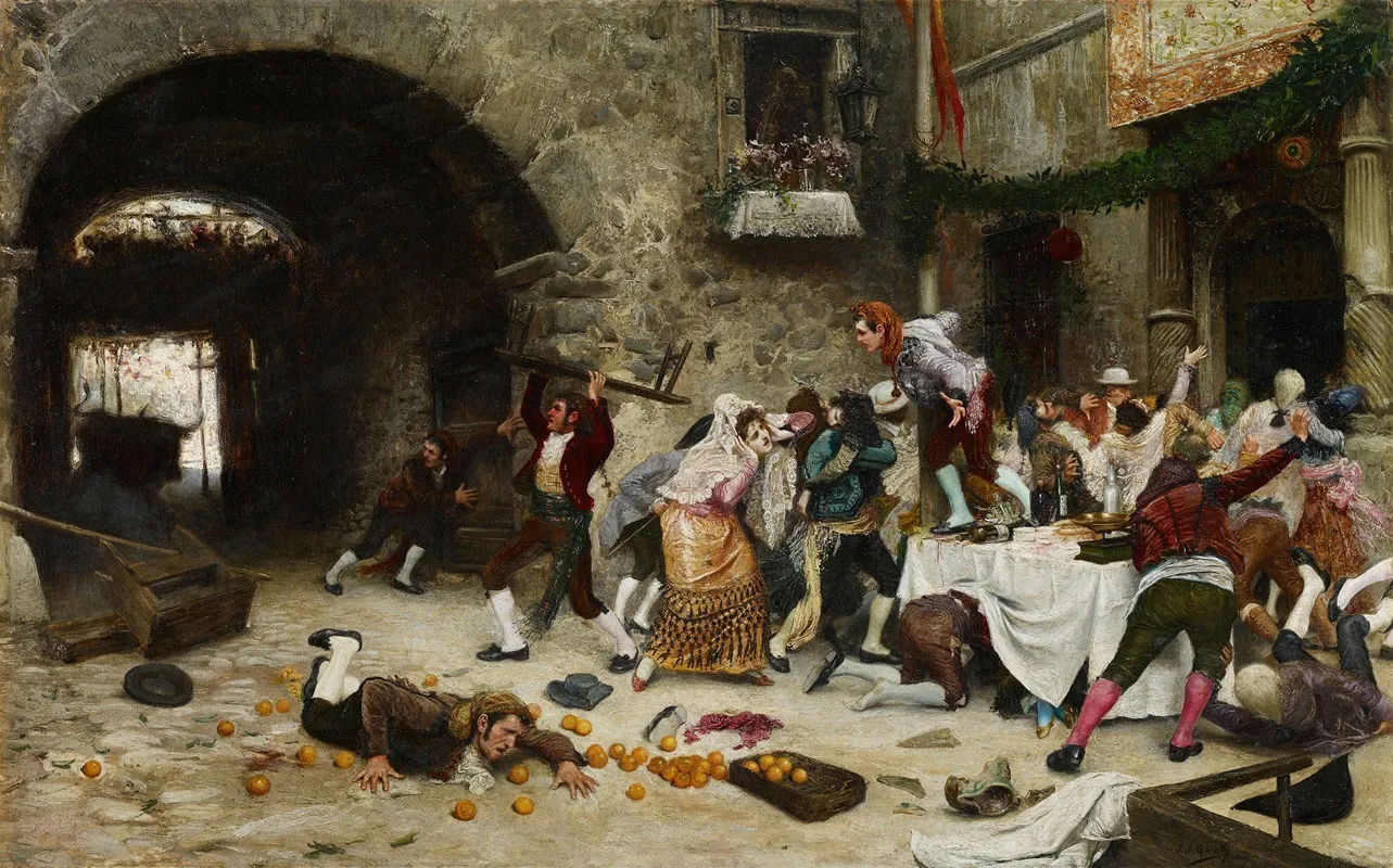 An Interrupted Banquet Wall Art by Juan José Gárate Clavero - High-Resolution Digital Print