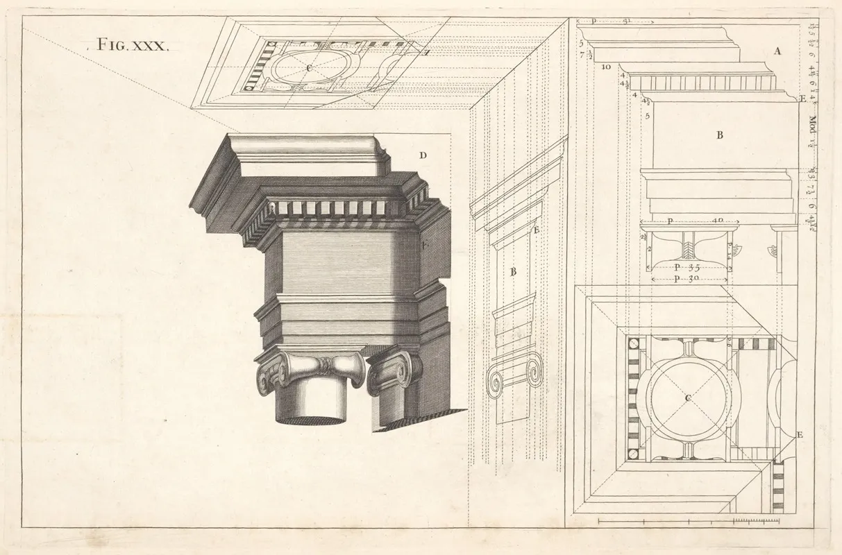 An Ionick Work In Perspective With The Manner Of Reconciling The Fictitious To The Solid Architecture Wall Art by Andrea Pozzo - High-Resolution Digital Print