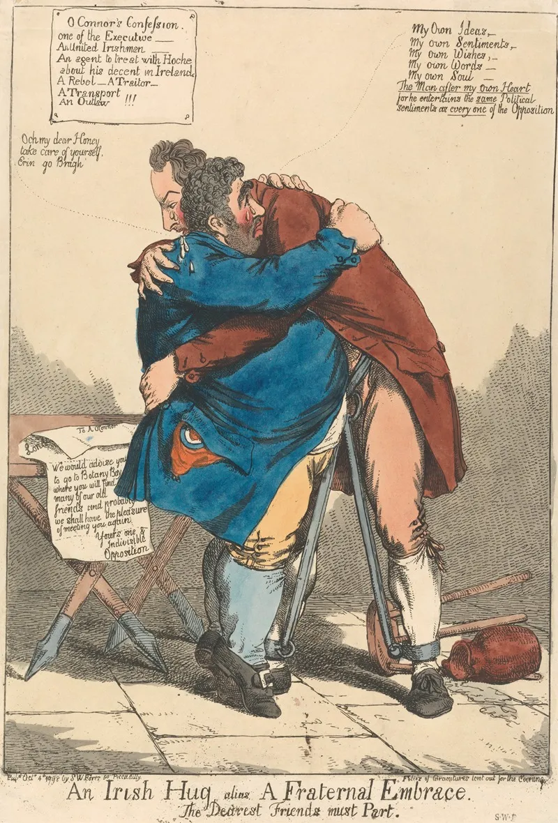 An Irish Hug Alias A Fraternal Embrace The Dearest Friends Must Part