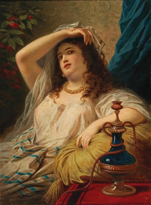 An Odalisque With A Water Pipe
