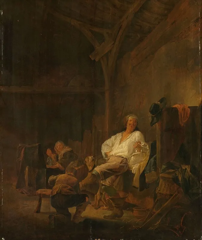An Officer In Billeted Quarters Wall Art by Maerten Stoop - High-Resolution Digital Print