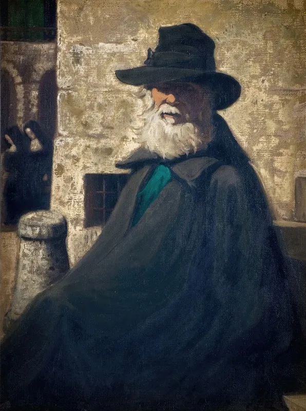 An Old Beggar Wall Art by James Pryde - High-Resolution Digital Print