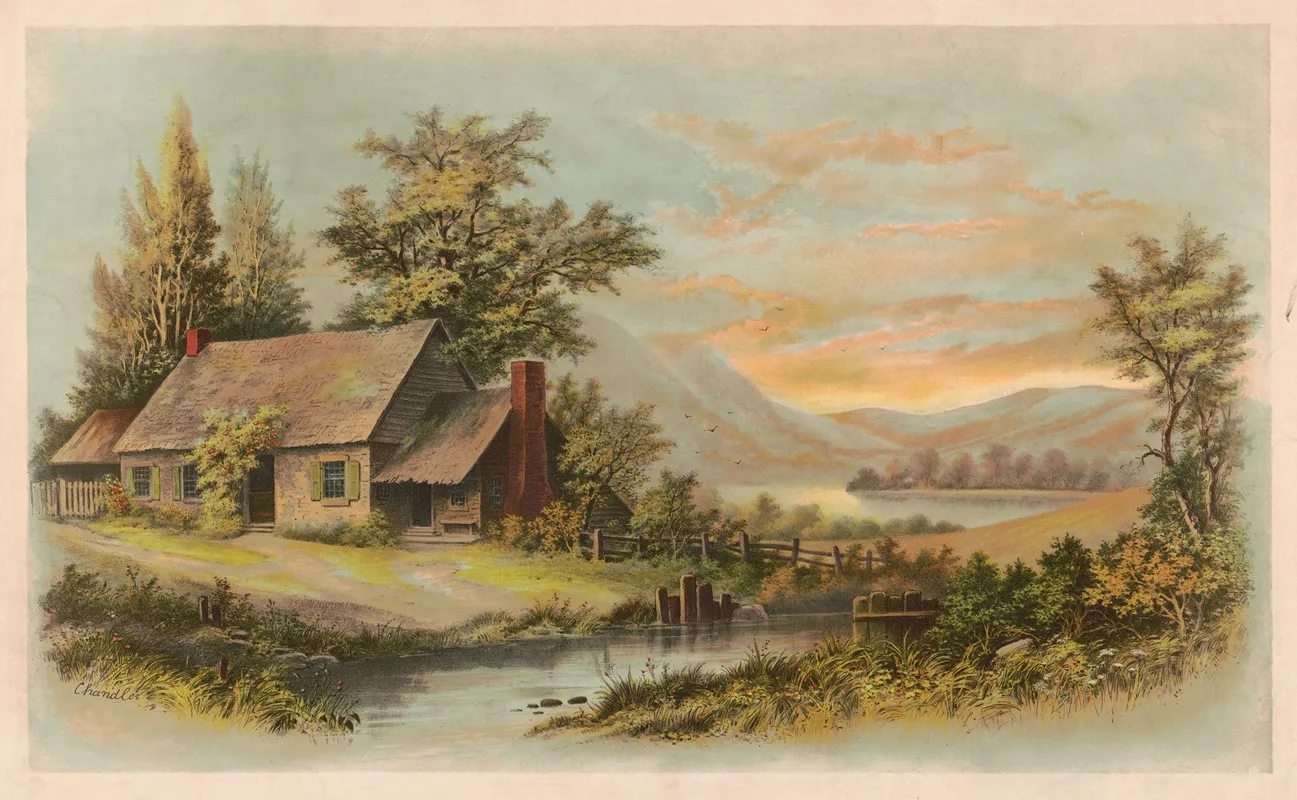 An Old Homstead In Mohawk Valley Wall Art by Muller, Luchsinger &amp; Co. - High-Resolution Digital Print