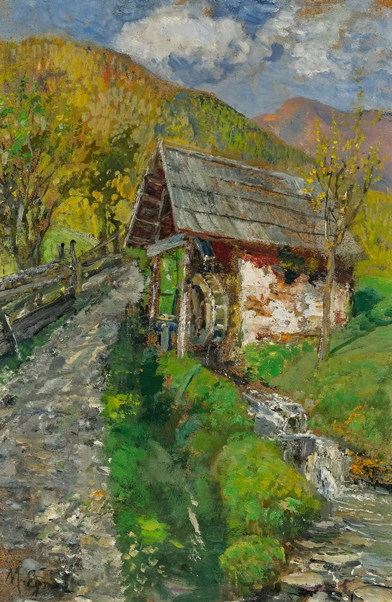An Old Mill In Carinthia Wall Art by Marie Egner - High-Resolution Digital Print