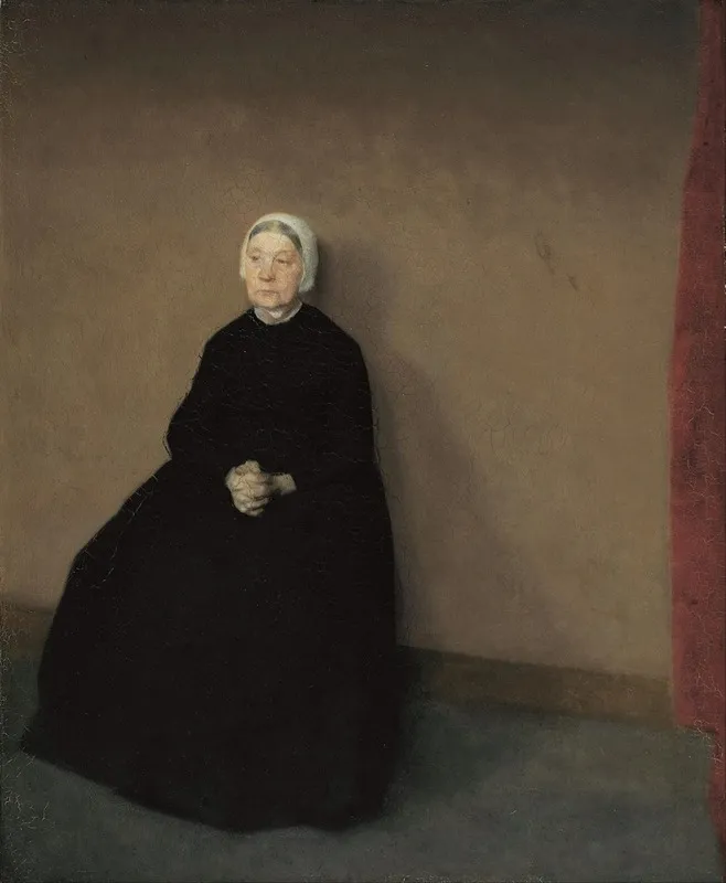 An Old Woman 3 Wall Art by Vilhelm Hammershøi - Canvas Print