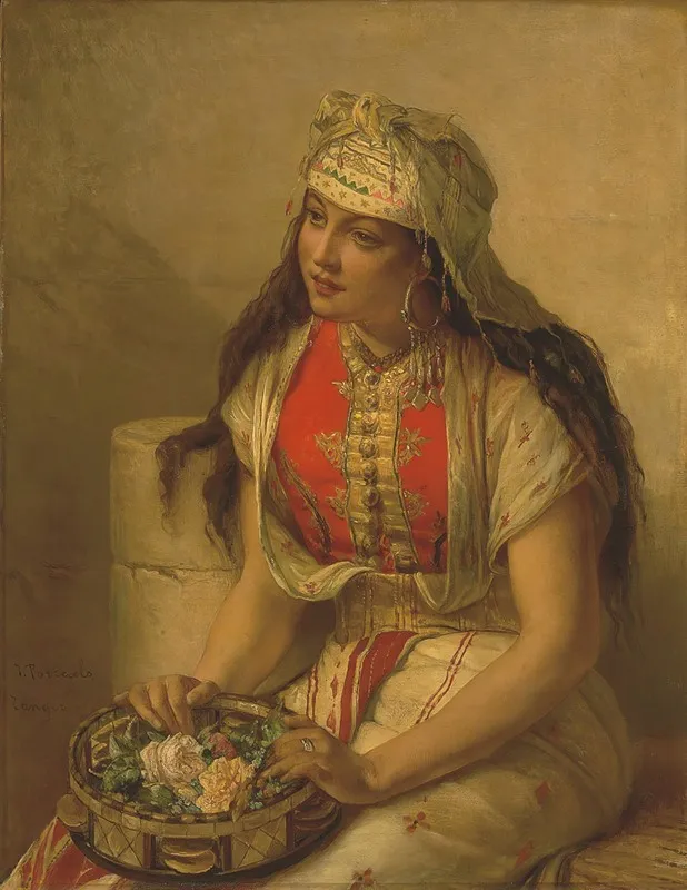 An Oriental Beauty Wall Art by Jean François Portaels - High-Resolution Digital Print
