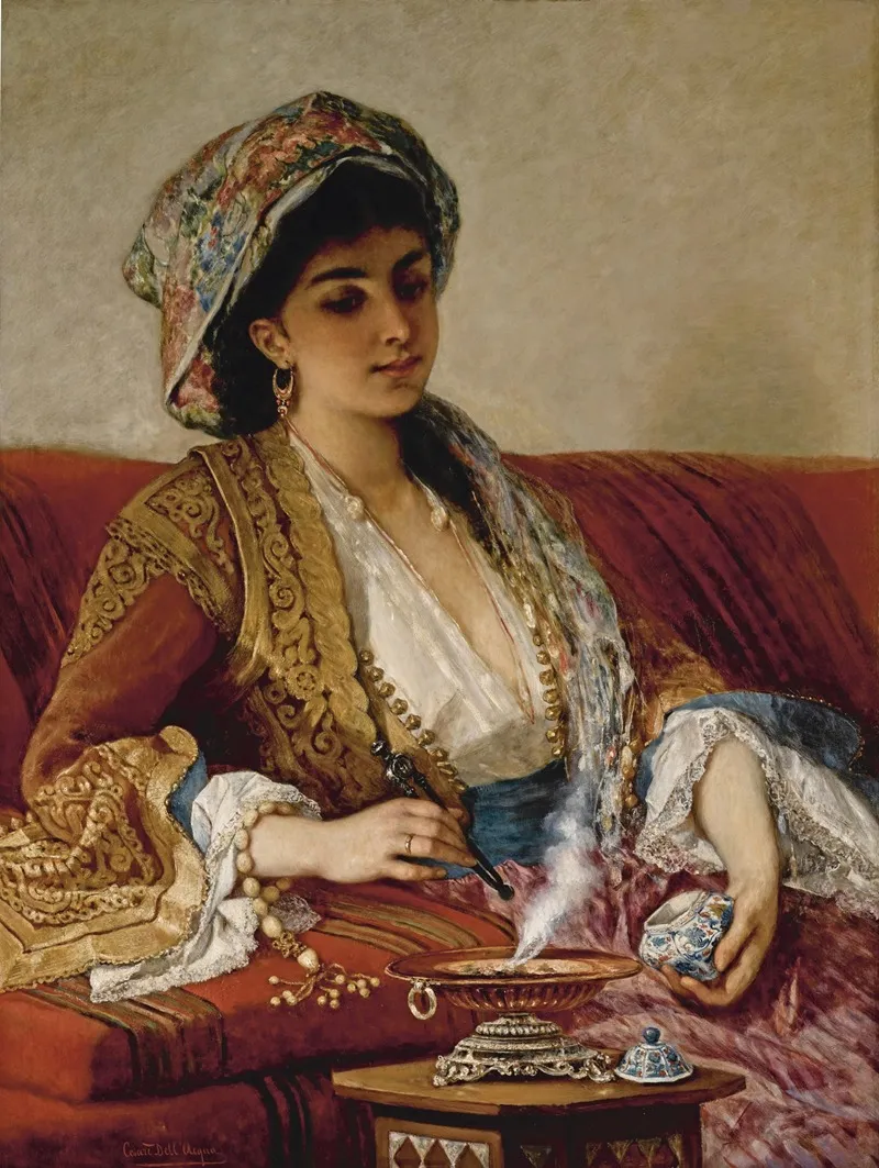 An Ottoman Beauty Wall Art by Cesare Dell'acqua - High-Resolution Digital Print
