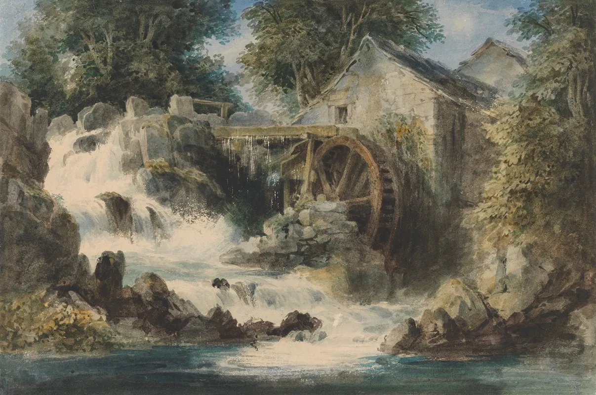 An Overshot Mill 2 Wall Art by Andrew Nicholl - High-Resolution Digital Print