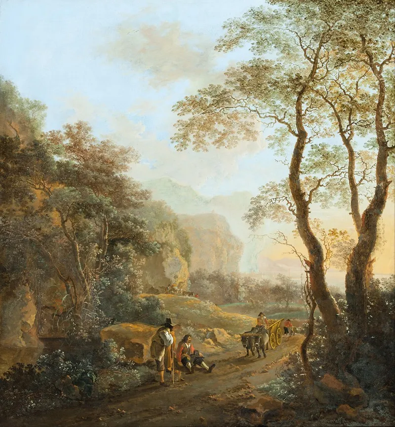 An Ox Cart In The Landscape Wall Art by Studio of Jan Both - High-Resolution Digital Print