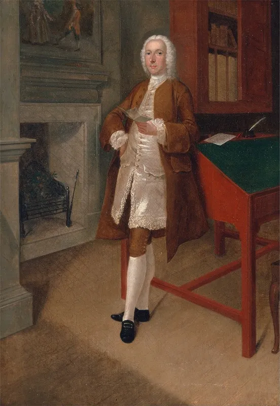 An Unknown Man In A Library Wall Art by Arthur Devis - High-Resolution Digital Print
