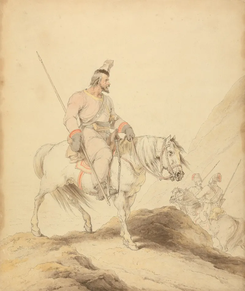 An Uralsky Cossack Wall Art by Sir Robert Kerr Porter - High-Resolution Digital Print
