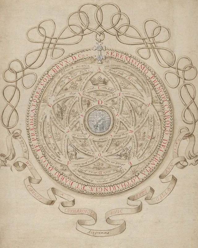 Anagram In Honor Of Charles Iii Duke Of Lorraine And Bar Wall Art by Aegidius Sadeler II - High-Resolution Digital Print