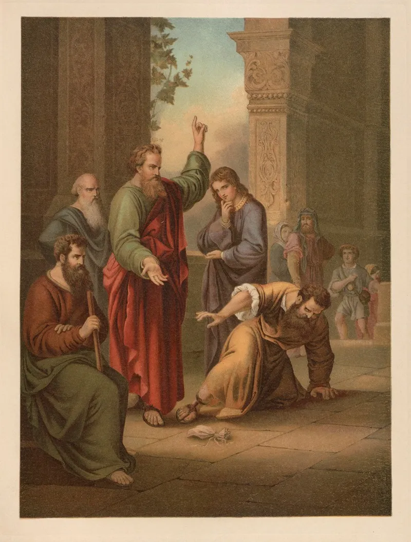 Ananias And Sapphira Wall Art by Jan Ladislaw Sýkora - High-Resolution Digital Print