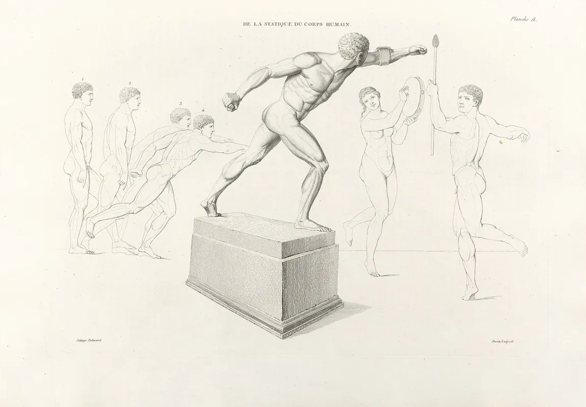 Anatomie Du Gladiateur Combattant Pl 19 Wall Art by Jean-Galbert Salvage - High-Resolution Digital Print